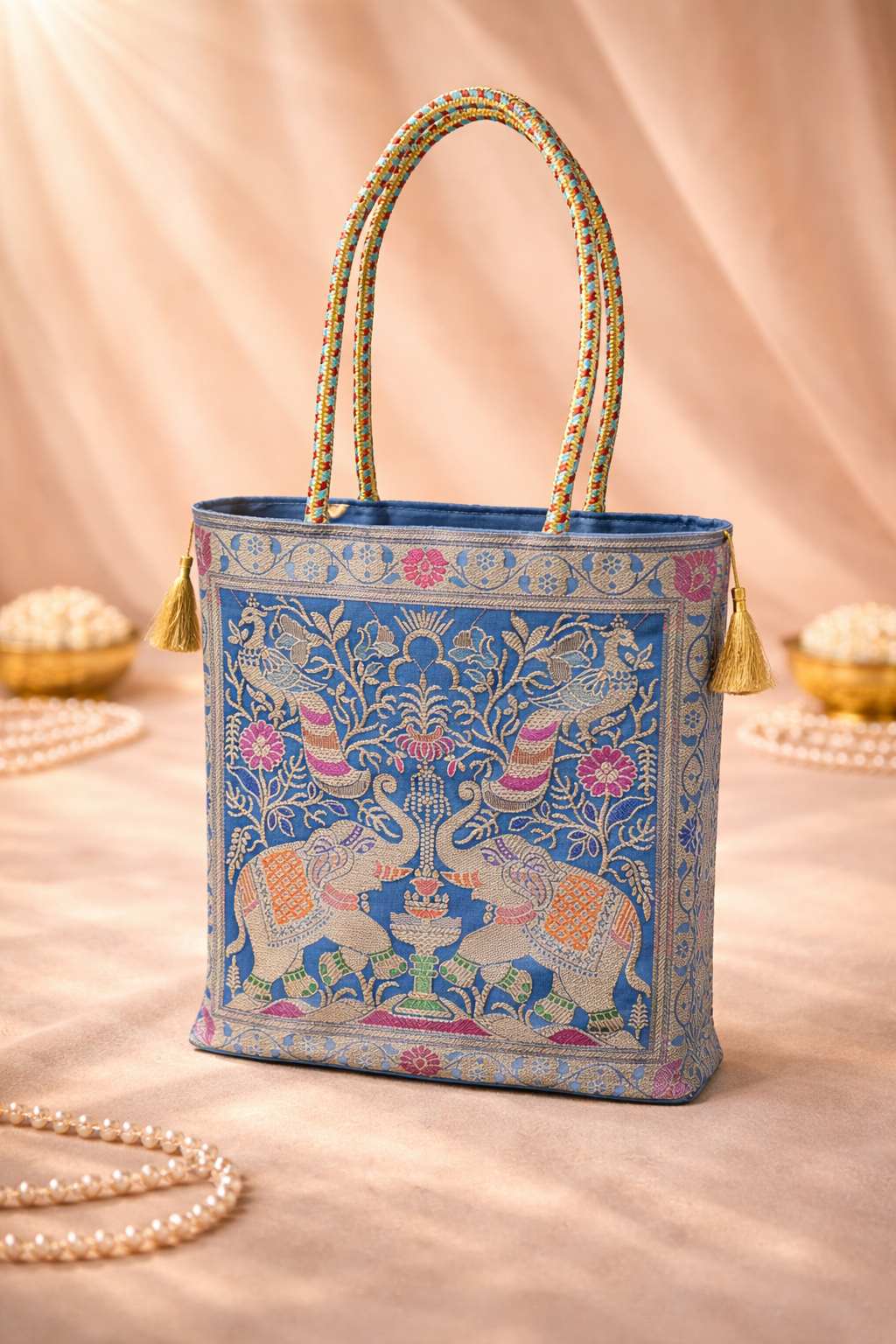 Mustard Handbag Turquoise Blue Handbag Ethnic Beige Handbag Teal Green Hand Bag